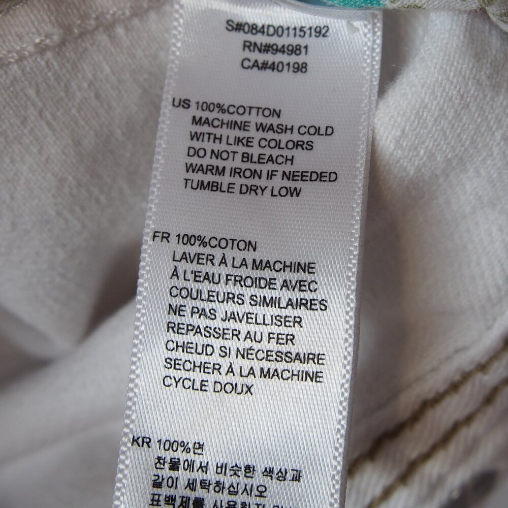 Forever 21 Distressed White Cropped Denim Jacket, Long sleeved, Size L - Picture 8 of 16